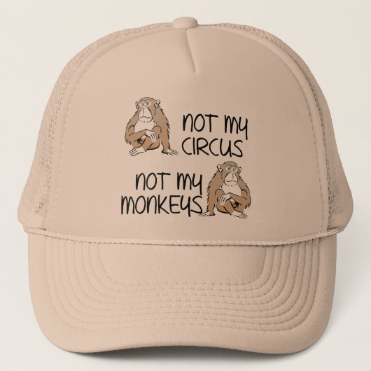 私のサーカスやサルのボおもしろいール帽ではない キャップ (正面)