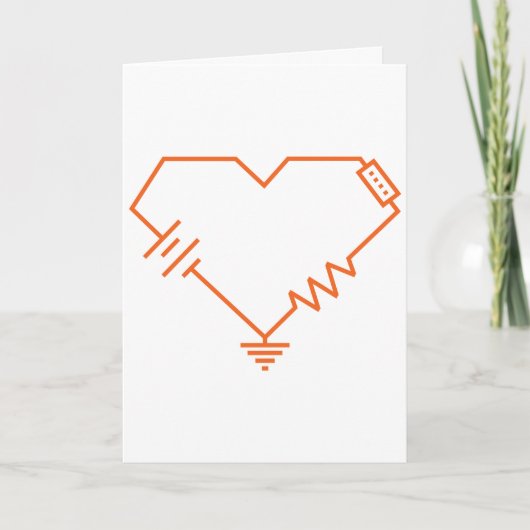 私のサーキットを炒める – Nerdy Engineer Valentine Card シーズンカード (正面)