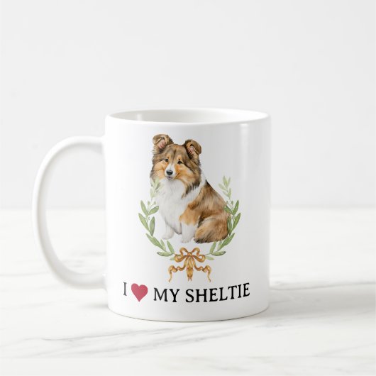私のシェットランド・ シープドッグ | Shetland Sheepdog コーヒーマグカップ (左)