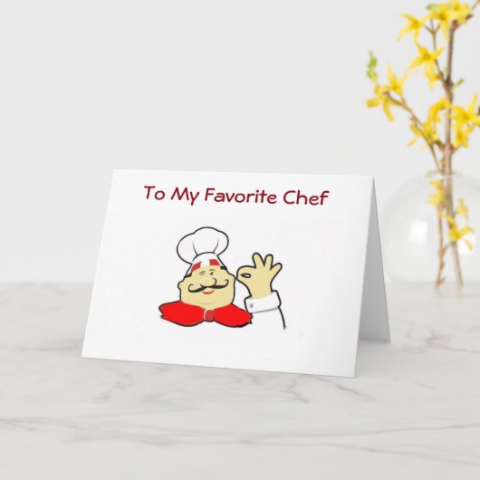私のシェフの記念日お気に入りのに カード (黄色い花)