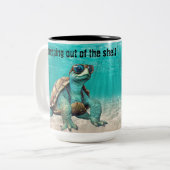 私のシェルから踏み出すTouretteのマグカップ ツートーンマグカップ (正面左)