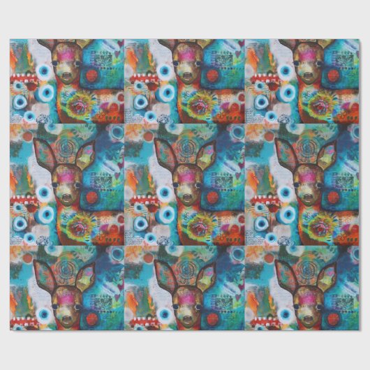 "私のシカ"の包装紙(光沢のある) ラッピングペーパー (フラット)