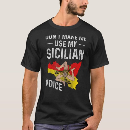 私のシチリアの声シチリアのコンバーを使用しない Tシャツ (正面)