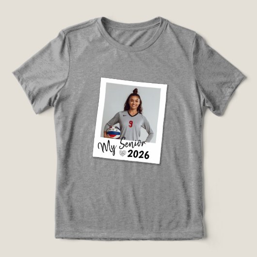 私のシニアカスタム写真バレーボールシャツ トライブレンドTシャツ (デザイン正面)