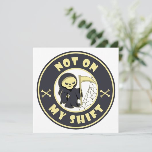 私のシフト上にないグリムリーパーハロウィーン引用文 (スタンド正面)