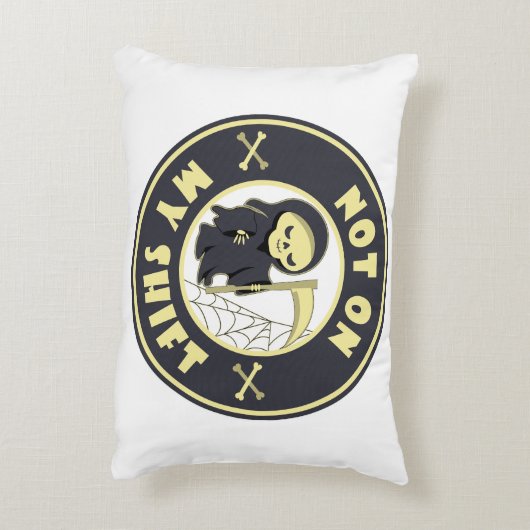 私のシフト上にないグリムリーパーハロウィーン引用文 アクセントクッション (裏面(縦))