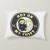 私のシフト上にないグリムリーパーハロウィーン引用文 アクセントクッション (裏面)