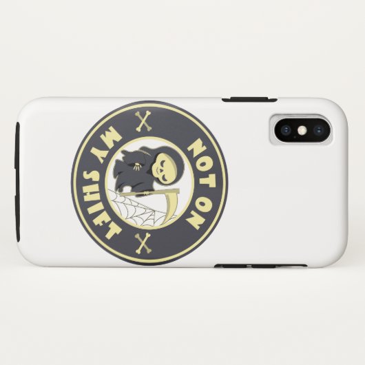 私のシフト上にないグリムリーパーハロウィーン引用文 Case-Mate iPhoneケース (裏面(横))