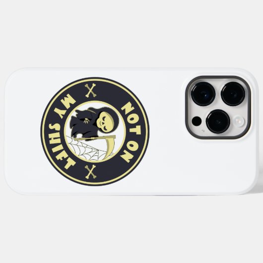 私のシフト上にないグリムリーパーハロウィーン引用文 Case-Mate iPhoneケース (裏面 (横))