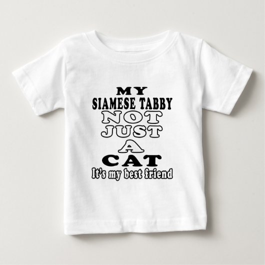 私のシャムの虎猫ちょうど猫 ベビーTシャツ (正面)