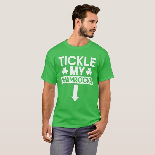 私のシャムロックSt patricks dayアイリッシュアダルト胡をくすぐる Tシャツ (正面フル)