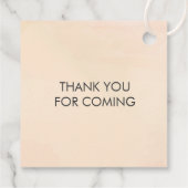 私のシャワーからあなたのものへ、オレンジの花のブライダルシャワータグ フェイバータグ (裏面)