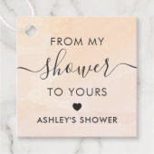 私のシャワーからあなたのものへ、ブライダルシャワータグ フェイバータグ (正面)