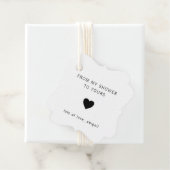 私のシャワーからあなたのものへ 現代のブライダルシャワー フェイバータグ (インサイチュ)