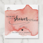 私のシャワーからあなたのものまで、赤面、バラ金ゴールド フェイバータグ (正面)