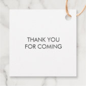 私のシャワーからあなたのシャワーへ、 ブライダルシャワータグ、クラフト フェイバータグ (裏面)