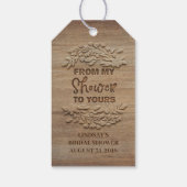 私のシャワーからあなたのシャワーへ - ブライダルシャワー ギフトタグ (裏面)