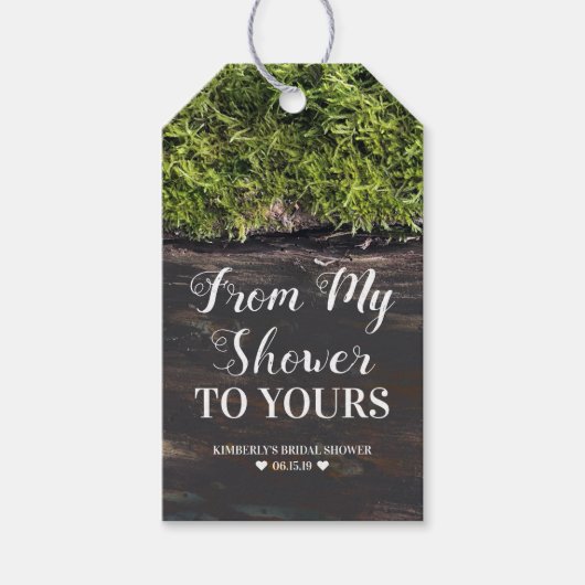 私のシャワーからあなたのシャワーへ - ブライダルシャワー ギフトタグ (正面)