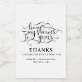 私のシャワーからあなたのシャワーへ 手作りシャワージェルラベル ワインラベル (シングルラベル)