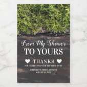 私のシャワーからあなたのシャワーへ 手作りシャワージェルラベル ワインラベル (シングルラベル)