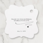 私のシャワーからあなたのシャワーへ 現代的なモノクローム フェイバータグ (裏面)