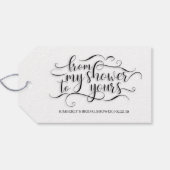 私のシャワーからあなたのシャワーへ - 花嫁のシャワー ギフトタグ (裏面横)