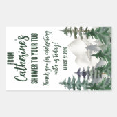 私のシャワーからあなたの浴槽へ　バスギフト 長方形シール (正面)