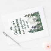 私のシャワーからあなたの浴槽へ　バスギフト 長方形シール (封筒)