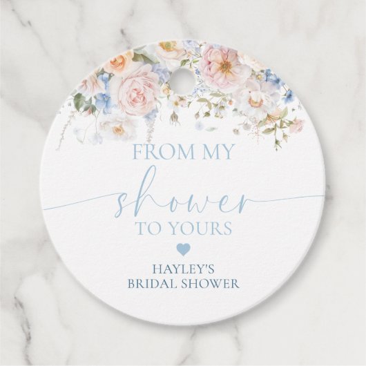 私のシャワーからあなたの石鹸までハーグローブブルーフローラ フェイバータグ (正面)