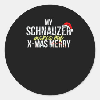 私のシュナウザーが私のクリスマスをメリー ラウンドシール