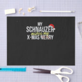 私のシュナウザーが私のクリスマスをメリー 薄葉紙 (クラフト)