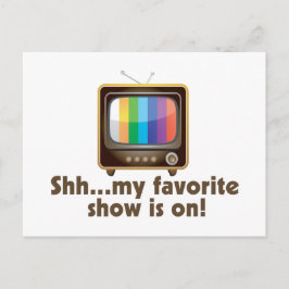 私のショーお気に入りのがテレビに映っている ポストカード