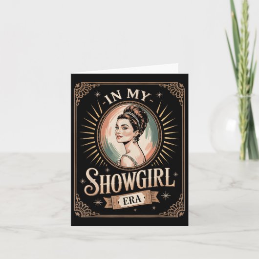 私のショーガール時代のレトロな魅力的な自信に満ちた女性 カード (正面)