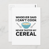 私のシリアルを一度も食べなかった ポストカード (正面/裏面)