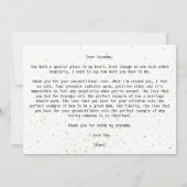 私のシンプルおばあちゃんへの結婚式の日追加の日付 (裏面)