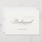 私のシンプルブライドメイドのカードになる サンキューカード (正面)