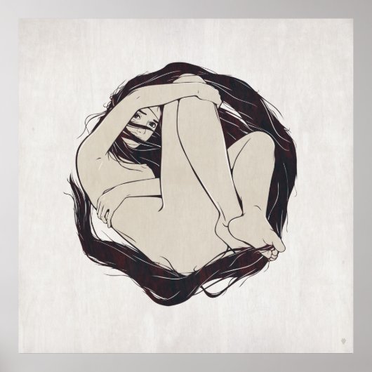 私のシンプル姿：円 ポスター (正面)