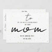 私のシンプル母への結婚式の日に名前を追加する日付 (正面/裏面)