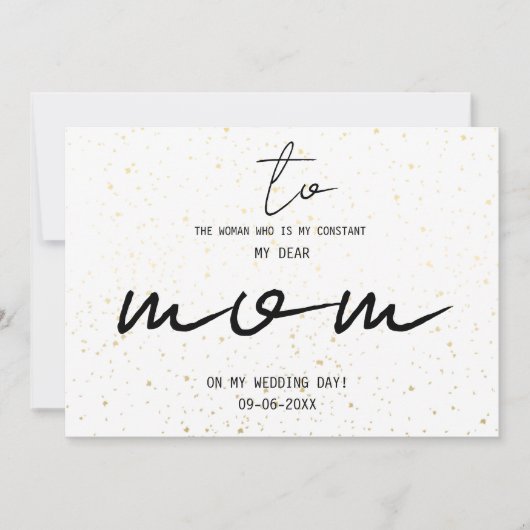 私のシンプル母への結婚式の日に名前を追加する日付 (正面)