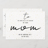 私のシンプル母への結婚式の日に名前を追加する日付 (正面/裏面)