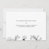 私のシンプル結婚式のデイカードの母へのフローラ 招待状 (裏面)