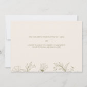 私のシンプル結婚式のデイカードの父へのフローラ 招待状 (裏面)