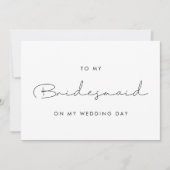 私のシンプル結婚式のデイカードの私の花嫁のメイドに 招待状 (正面)