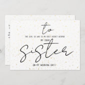 私のシンプル結婚式の日に妹に名前を追加 (正面/裏面)