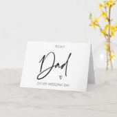 私のシンプル結婚式の日に私のパパに白黒 カード (黄色い花)