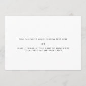 私のシンプル結婚式の日のカードで私の兄にモダンの 招待状 (裏面)