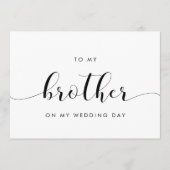 私のシンプル結婚式の日のカードで私の兄にモダンの 招待状 (正面)