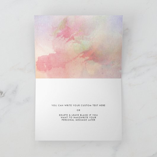 私のシンプル結婚式の日のカードを折った私の妹に カード (内部)