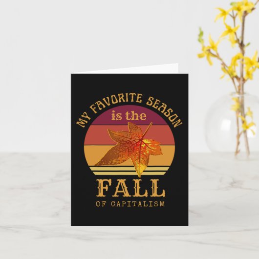 私のシーズお気に入りのンは資本主義アンチの秋である カード (黄色い花)
