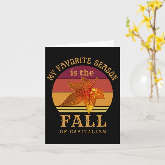 私のシーズお気に入りのンは資本主義アンチの秋である カード (黄色い花)